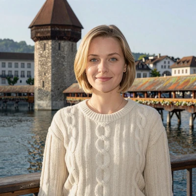 Lucerne Swiss woman Mia looking for a meaningful connection with American partner