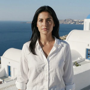 Greek woman Ariadne from Mykonos looking for a meaningful connection with American partner